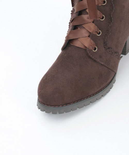 axes femme（アクシーズファム）の「レースアップミドルブーツ（ブーツ・レディース・ブラック/ダークブラウン・LARGE/MEDIUM）」の7枚目の写真