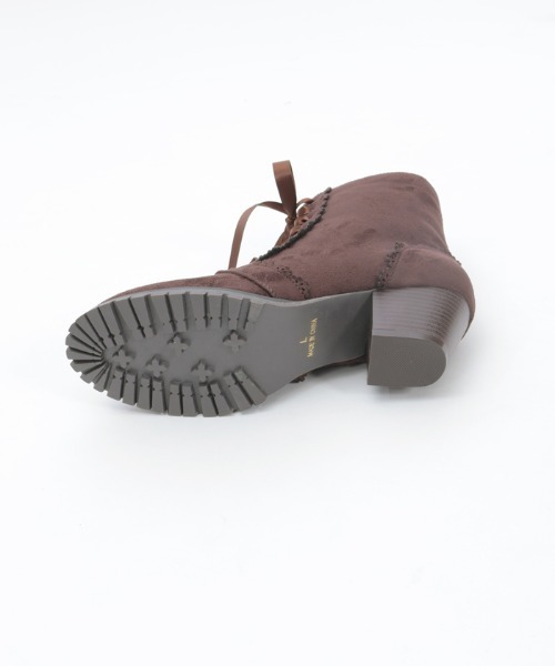 axes femme（アクシーズファム）の「レースアップミドルブーツ（ブーツ・レディース・ブラック/ダークブラウン・LARGE/MEDIUM）」の4枚目の写真