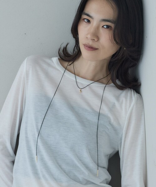 GALLEST(ギャレスト)の「ドロップモチーフタイネックレス(ネックレス・レディース・ブラック/ブラウン系その他・00)」の3枚目の写真