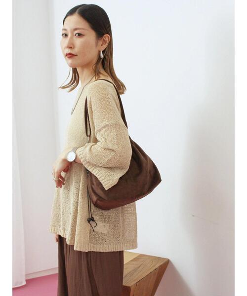 Samansa Mos2 blue（サマンサモスモスブルー）の「◎7分袖シアーニット（ニット/セーター・レディース・ベージュ/ブラック/チャコールグレー・F）」の20枚目の写真