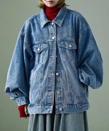 Fashion Letter | オーバーサイズ デニムジャケット アウター ブルゾン(デニムジャケット)
