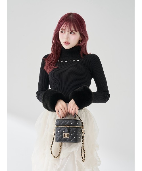 スムースファーリブニットトップス（ニット/セーター）｜Darich