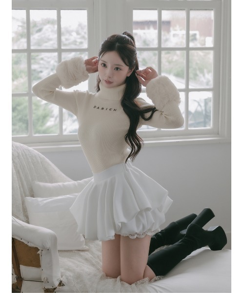 スムースファーリブニットトップス（ニット/セーター）｜Darich