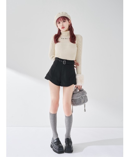 スムースファーリブニットトップス（ニット/セーター）｜Darich