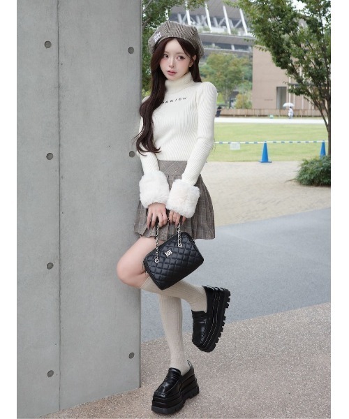 スムースファーリブニットトップス（ニット/セーター）｜Darich