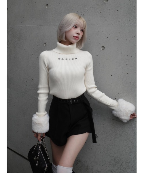 スムースファーリブニットトップス（ニット/セーター）｜Darich