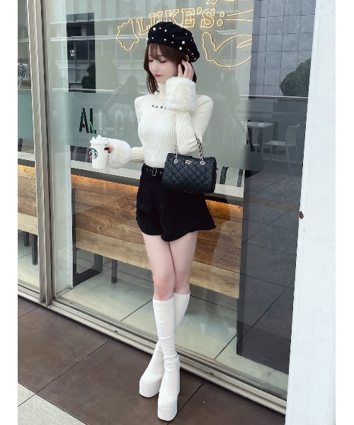 スムースファーリブニットトップス（ニット/セーター）｜Darich