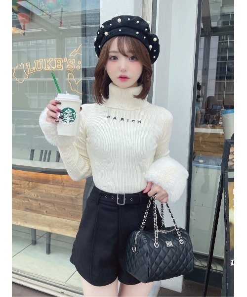 ♡ ダーリッチ Darich ♡ スムースファーリブニットトップス スムースファーリブニットトップス（ニット/セーター）｜Darich