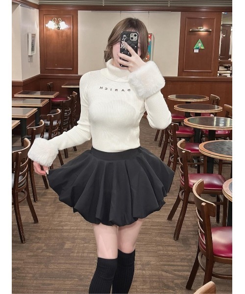 スムースファーリブニットトップス（ニット/セーター）｜Darich