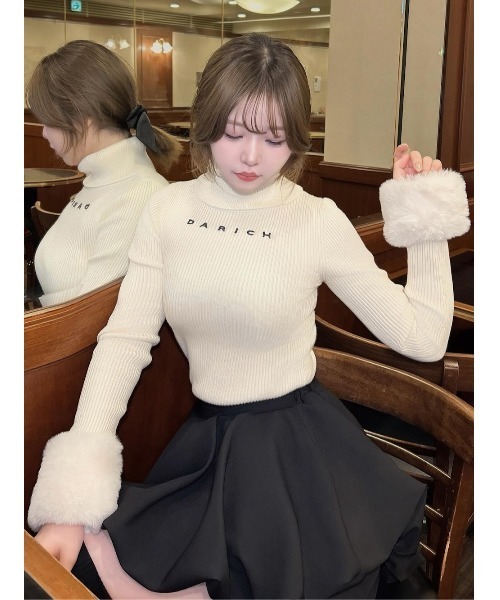 Darich　ダーリッチ　スムースファーリブニットトップス スムースファーリブニットトップス（ニット/セーター）｜Darich