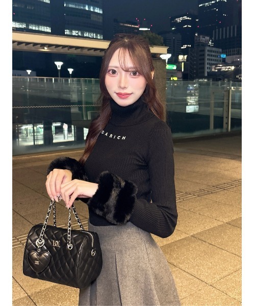 スムースファーリブニットトップス（ニット/セーター）｜Darich