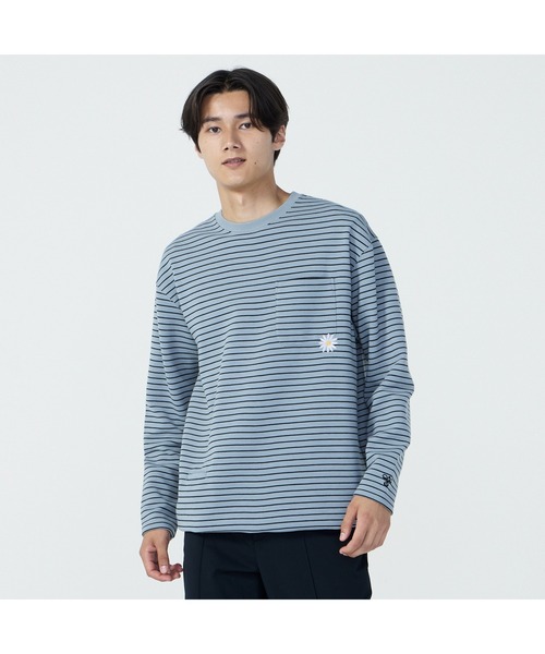 hummel（ヒュンメル）の「hummel/ヒュンメル HMP ﾅｶﾞｿﾃﾞﾎﾞｰﾀﾞｰTｼｬﾂ（Tシャツ/カットソー・メンズ・グレー/ネイビー/ラベンダー・S/M/L/XL）」の2枚目の写真