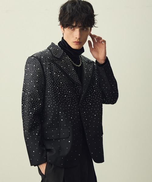 Shoowtime（ショウタイム）の「Rhinestone Tailored Jacket / ライン
