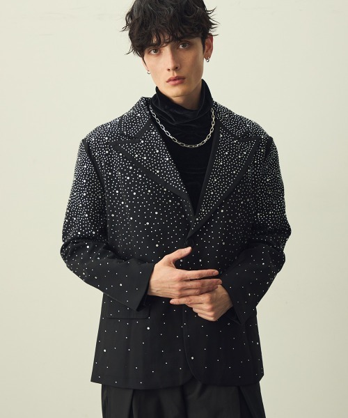 Shoowtime（ショウタイム）の「Rhinestone Tailored Jacket / ライン
