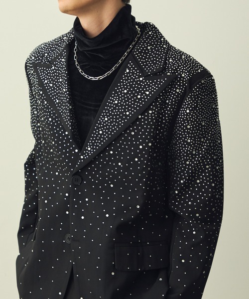 セール】Rhinestone Tailored Jacket / ラインストーンテーラード