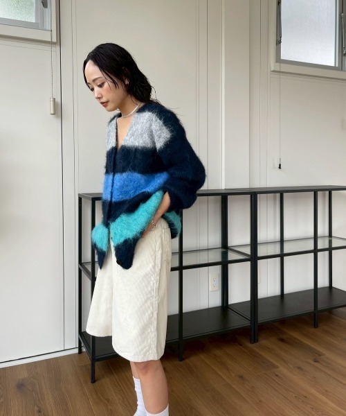 AMAIL(アマイル)の「Fuzzy Cardigan(カーディガン/ボレロ・レディース・ブルー・FREE)」の3枚目の写真