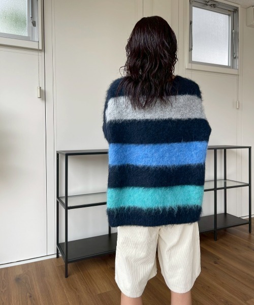 AMAIL(アマイル)の「Fuzzy Cardigan(カーディガン/ボレロ・レディース・ブルー・FREE)」の4枚目の写真