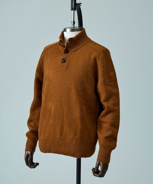 J.PRESS(ジェイプレス)の「【カシミア100%使用】カシミヤリブモックネック ニット(ニット/セーター・メンズ・グレー系/ブラウン系・MEDIUM/LARGE/X-LARGE)」の10枚目の写真