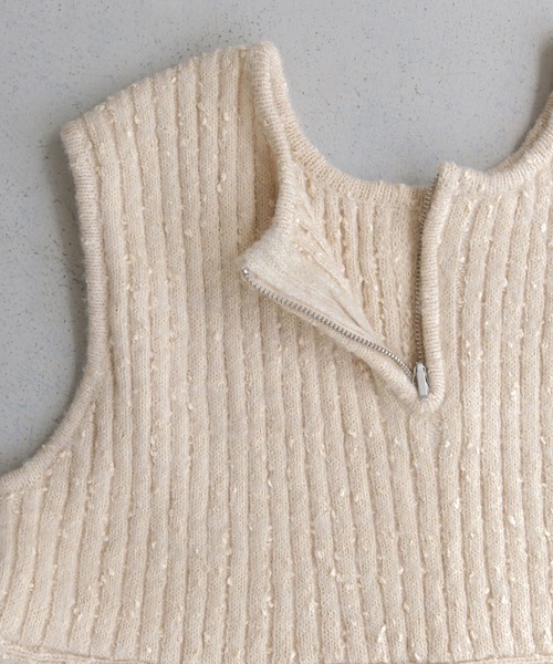 CLEIO（クレイオ）の「【CLEIO】 前後2WAYネップ混リブニットビスチェ FRONT AND BACK 2-WAY NEP BLEND RIBBED KNIT BUSTIER/986-14605（ニット/セーター・レディース・アイボリー/グレー・FREE）」の10枚目の写真