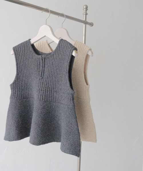 CLEIO（クレイオ）の「【CLEIO】 前後2WAYネップ混リブニットビスチェ FRONT AND BACK 2-WAY NEP BLEND RIBBED KNIT BUSTIER/986-14605（ニット/セーター・レディース・アイボリー/グレー・FREE）」の13枚目の写真
