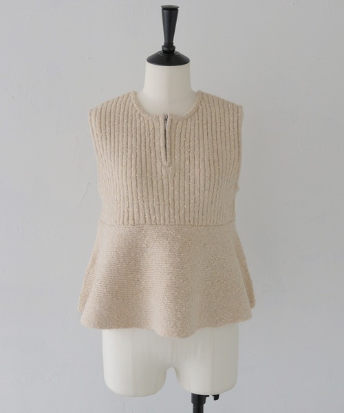 CLEIO（クレイオ）の「【CLEIO】 前後2WAYネップ混リブニットビスチェ FRONT AND BACK 2-WAY NEP BLEND RIBBED KNIT BUSTIER/986-14605（ニット/セーター・レディース・アイボリー/グレー・FREE）」の7枚目の写真
