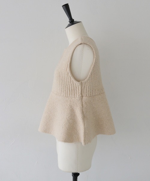 CLEIO（クレイオ）の「【CLEIO】 前後2WAYネップ混リブニットビスチェ FRONT AND BACK 2-WAY NEP BLEND RIBBED KNIT BUSTIER/986-14605（ニット/セーター・レディース・アイボリー/グレー・FREE）」の9枚目の写真