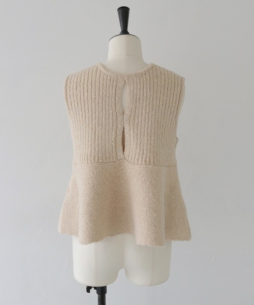 CLEIO（クレイオ）の「【CLEIO】 前後2WAYネップ混リブニットビスチェ FRONT AND BACK 2-WAY NEP BLEND RIBBED KNIT BUSTIER/986-14605（ニット/セーター・レディース・アイボリー/グレー・FREE）」の5枚目の写真