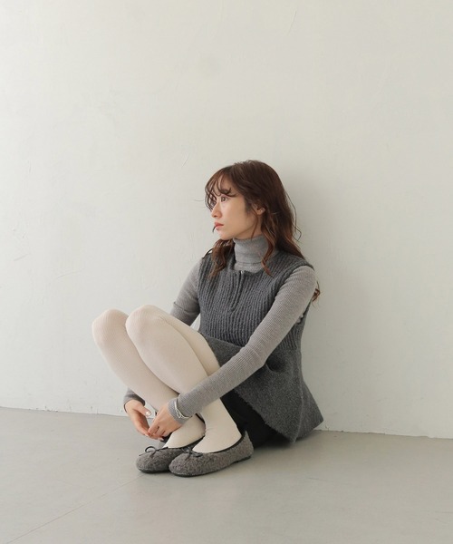 CLEIO（クレイオ）の「【CLEIO】 前後2WAYネップ混リブニットビスチェ FRONT AND BACK 2-WAY NEP BLEND RIBBED KNIT BUSTIER/986-14605（ニット/セーター・レディース・アイボリー/グレー・FREE）」の15枚目の写真