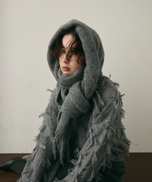 ウール混シャギーマフラー（ストール/ショール）｜Trish（トリッシュ