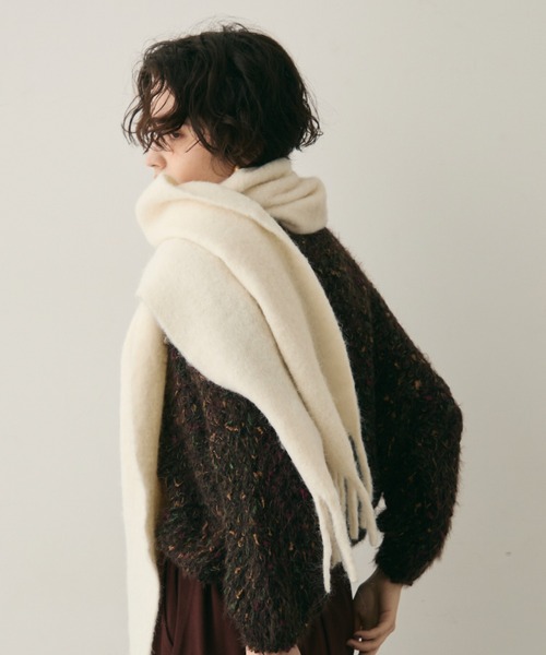 ウール混シャギーマフラー（ストール/ショール）｜Trish（トリッシュ