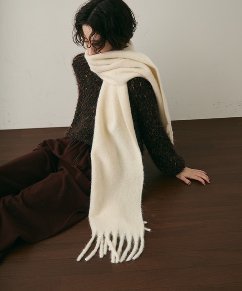 ウール混シャギーマフラー（ストール/ショール）｜Trish（トリッシュ