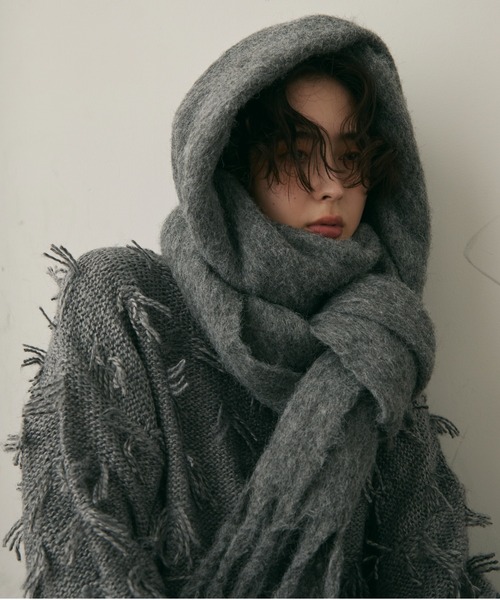 ウール混シャギーマフラー（ストール/ショール）｜Trish（トリッシュ