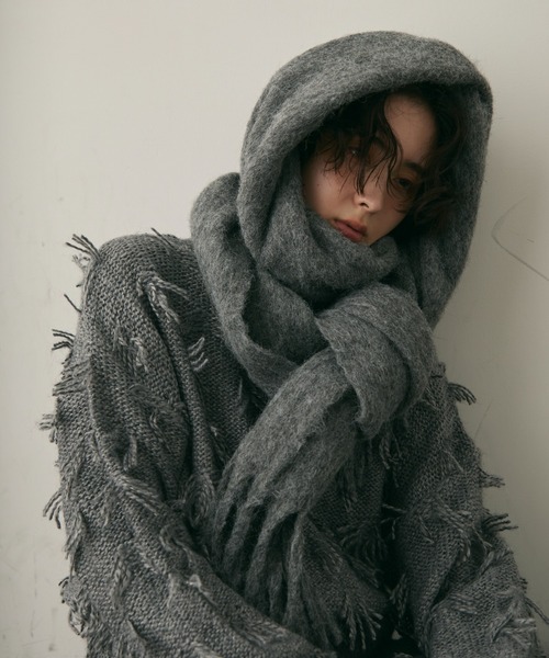 ウール混シャギーマフラー（ストール/ショール）｜Trish（トリッシュ