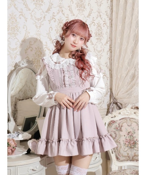 NOEMIE(ノエミー)の「バックレースアップドレッシージャンパースカート(ジャンパースカート・レディース・ブラック/ピンク/A・M)」の15枚目の写真