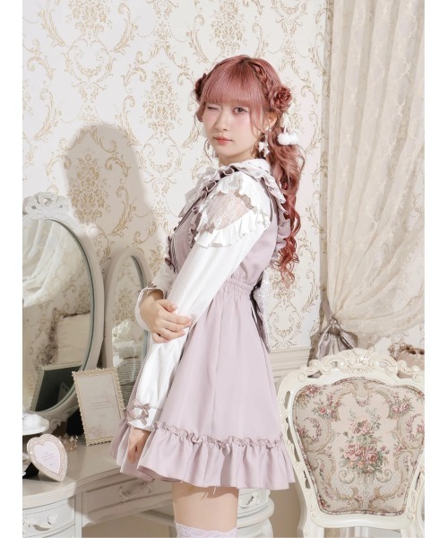 NOEMIE(ノエミー)の「バックレースアップドレッシージャンパースカート(ジャンパースカート・レディース・ブラック/ピンク/A・M)」の20枚目の写真