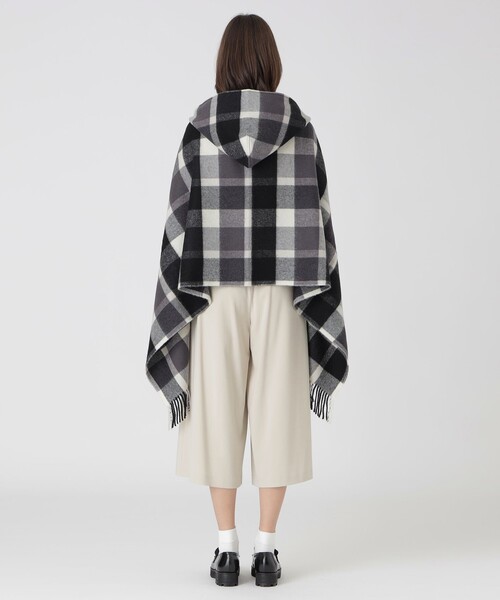 クレストブリッジチェックフード付きストール（マフラー）｜BLUE LABEL