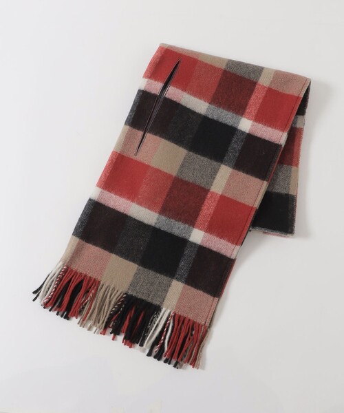 BLUE LABEL CRESTBRIDGE(ブルーレーベルクレストブリッジ)の「クレストブリッジチェックフード付きストール(マフラー・レディース・イエロー系その他3/レッド/ブラック・FREE)」の9枚目の写真