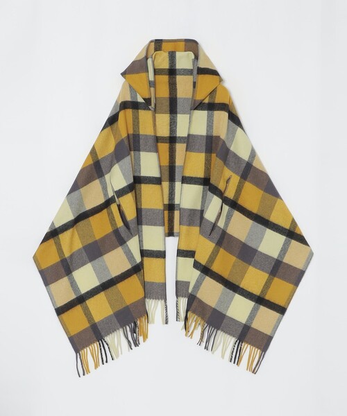 クレストブリッジチェックフード付きストール（マフラー）｜BLUE LABEL