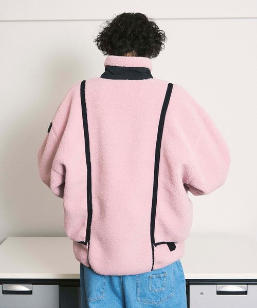 PHINGERIN(フィンガリン)の「【PHINGERIN/フィンガリン】NOREN BOA FLEECE JACKET(ブルゾン・メンズ・ブラック/アイボリー/ピンク・L/M)」の7枚目の写真