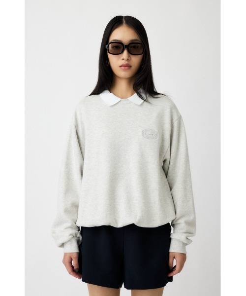 MOUSSY(マウジー)の「ONE POINT プルオーバー(スウェット・レディース・マジェンタ/杢グレー/ネイビー・FREE)」の2枚目の写真