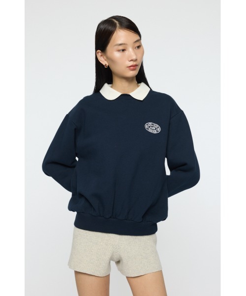 MOUSSY(マウジー)の「ONE POINT プルオーバー(スウェット・レディース・マジェンタ/杢グレー/ネイビー・FREE)」の6枚目の写真