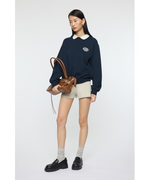 MOUSSY(マウジー)の「ONE POINT プルオーバー(スウェット・レディース・マジェンタ/杢グレー/ネイビー・FREE)」の7枚目の写真