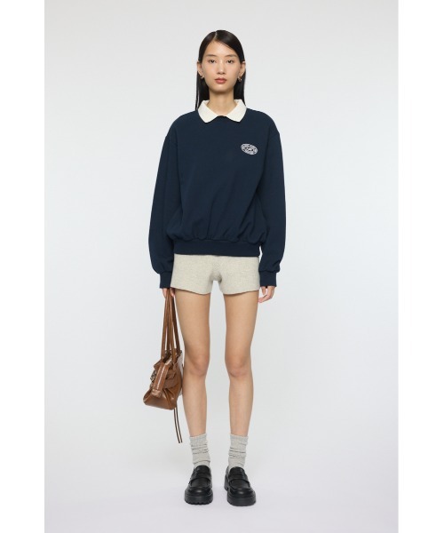 MOUSSY(マウジー)の「ONE POINT プルオーバー(スウェット・レディース・マジェンタ/杢グレー/ネイビー・FREE)」の9枚目の写真