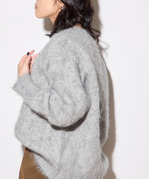 journal standard L'essage（ジャーナルスタンダードレサージュ）の「アルパカMIXスパンコールプルオーバー（ニット/セーター・レディース・グレー/ブラウン/ネイビー・FREE）」の15枚目の写真