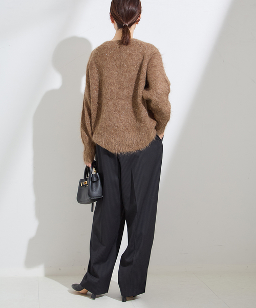 journal standard L'essage（ジャーナルスタンダードレサージュ）の「アルパカMIXスパンコールプルオーバー（ニット/セーター・レディース・グレー/ブラウン/ネイビー・FREE）」の8枚目の写真