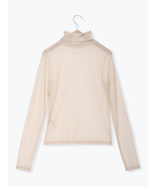 so4u(ソーフォーユー)の「シアーハイネックカットソー(Tシャツ/カットソー・レディース・ブラック/ベージュ・F)」の20枚目の写真