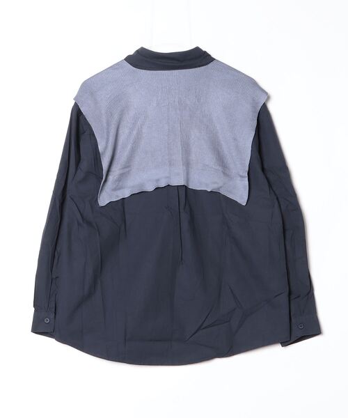 Max J(マックスジェイ)の「【Max J】ニットストール付き レイヤード ドレープシャツ(Tシャツ/カットソー・レディース・ホワイト/ネイビー/アイボリー・FREE)」の13枚目の写真