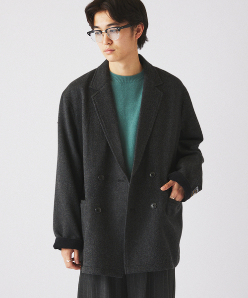 JOURNAL STANDARD relume(ジャーナルスタンダード レリューム)の「ハイランド ウール オーバー ジャケット(その他アウター・メンズ・チョコ/チャコールグレー/ライトグレー・LARGE/MEDIUM)」の18枚目の写真
