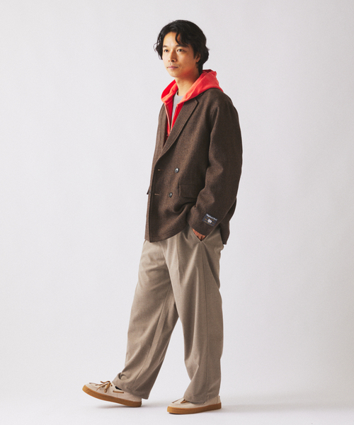JOURNAL STANDARD relume(ジャーナルスタンダード レリューム)の「ハイランド ウール オーバー ジャケット(その他アウター・メンズ・チョコ/チャコールグレー/ライトグレー・LARGE/MEDIUM)」の8枚目の写真