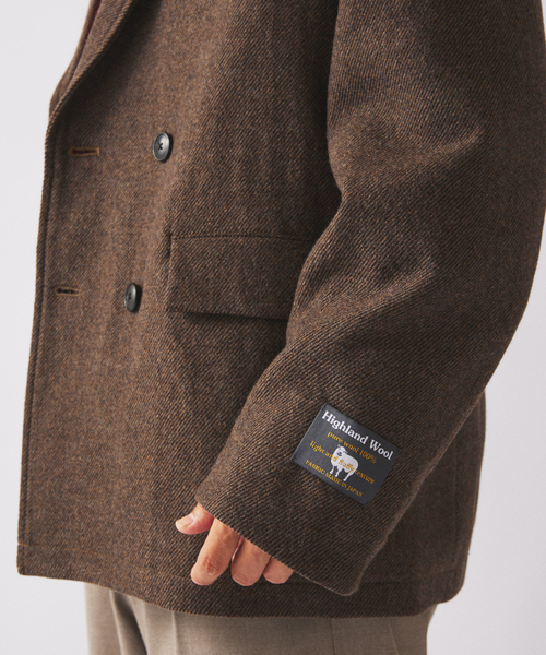 JOURNAL STANDARD relume(ジャーナルスタンダード レリューム)の「ハイランド ウール オーバー ジャケット(その他アウター・メンズ・チョコ/チャコールグレー/ライトグレー・LARGE/MEDIUM)」の16枚目の写真